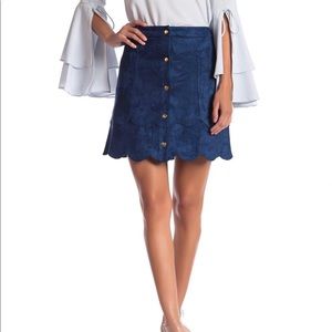 NWT Navy Suede Skirt XS